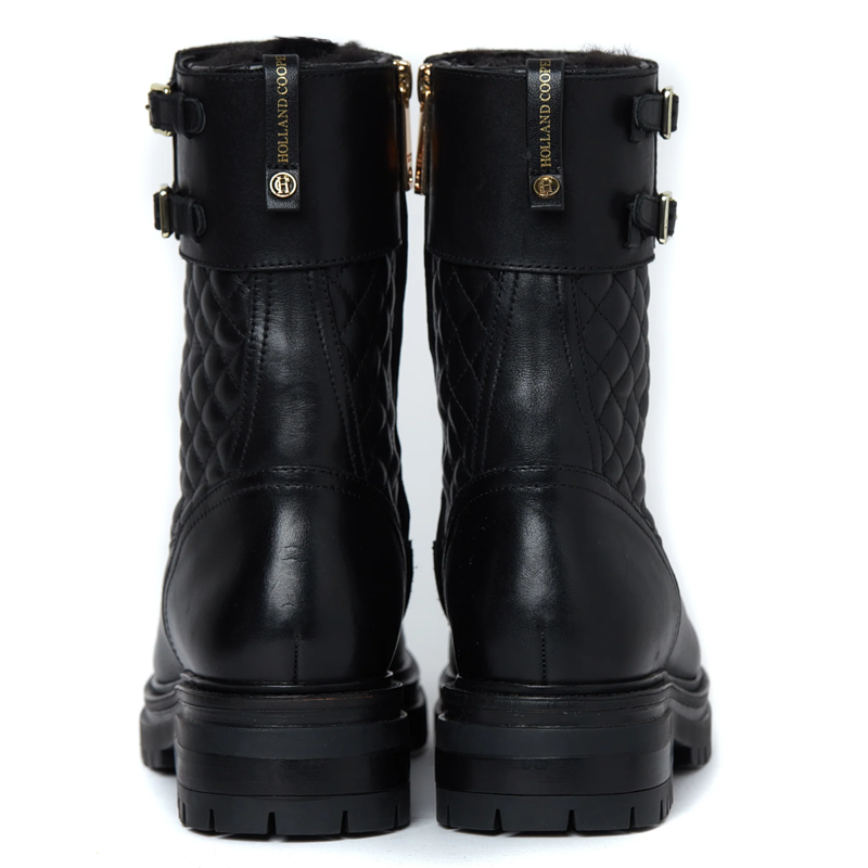 Holland Cooper Camden Biker Boot - Black-3